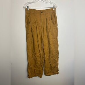 Madewell Wide leg Pants Size 10 Mustard Brown Color Old Money Chic preppy